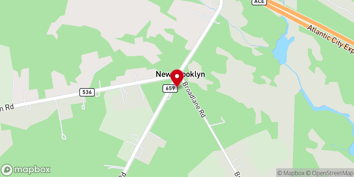 Map showing location of New Brooklyn United Methodist