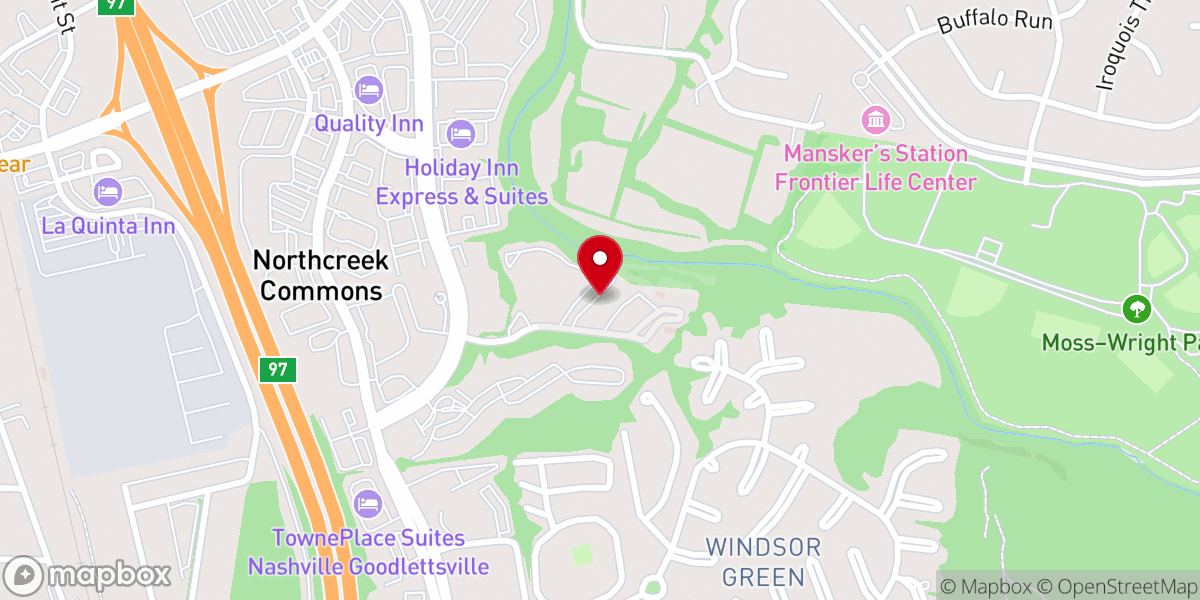 Map showing location of Wildflowers and Sparrows Ministries