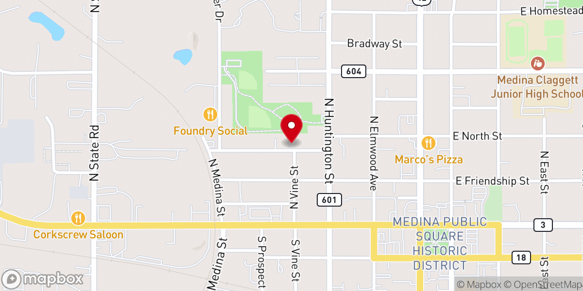 Map showing location of Church of God in Christ