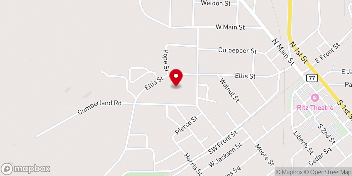 Map showing location of Love Elevation Church
