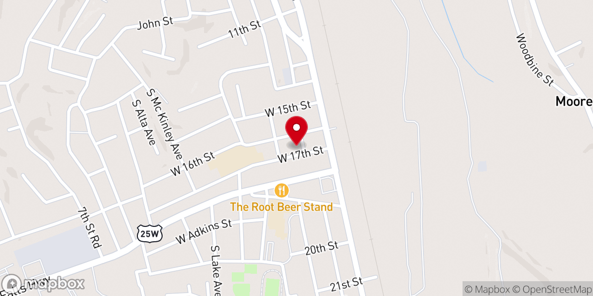 Map showing location of Seventeenth Street Christian