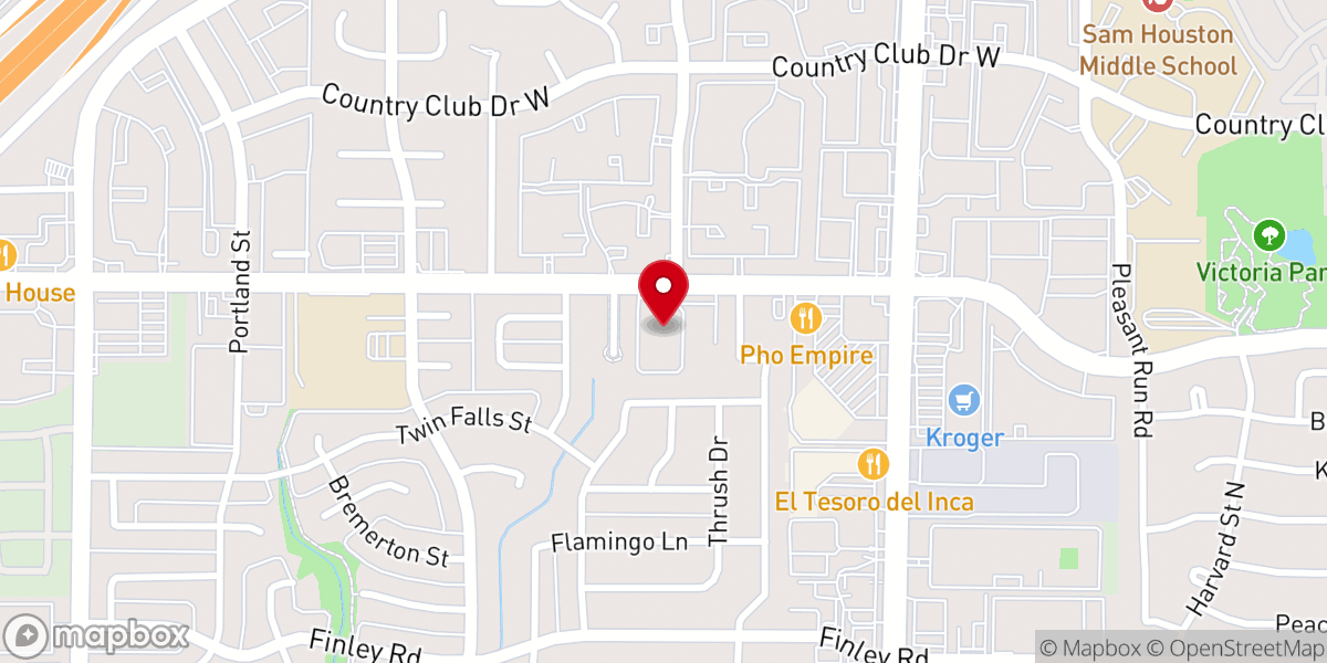 Map showing location of Northgate United Methodist Church