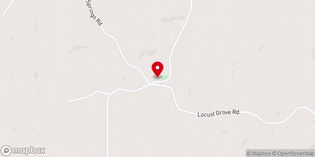 Map showing location of Piney Springs Baptist Church