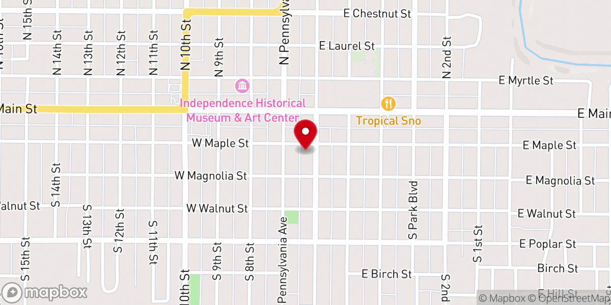 Map showing location of Wesley Center