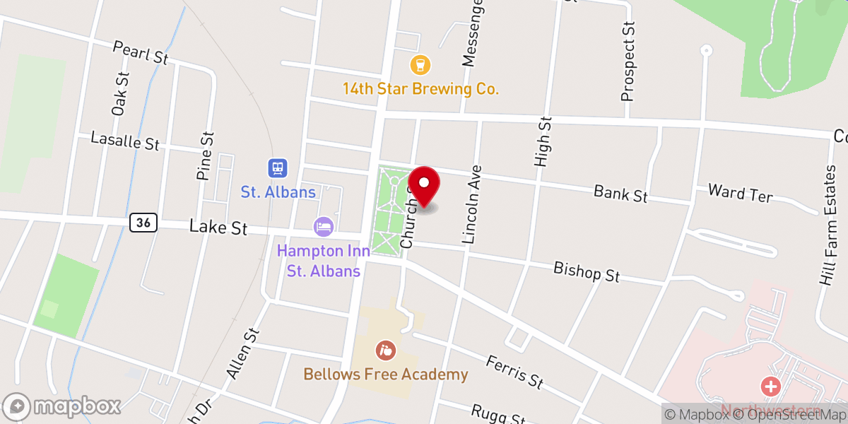 Map showing location of Vermont Superior Court Franklin - Probate Division