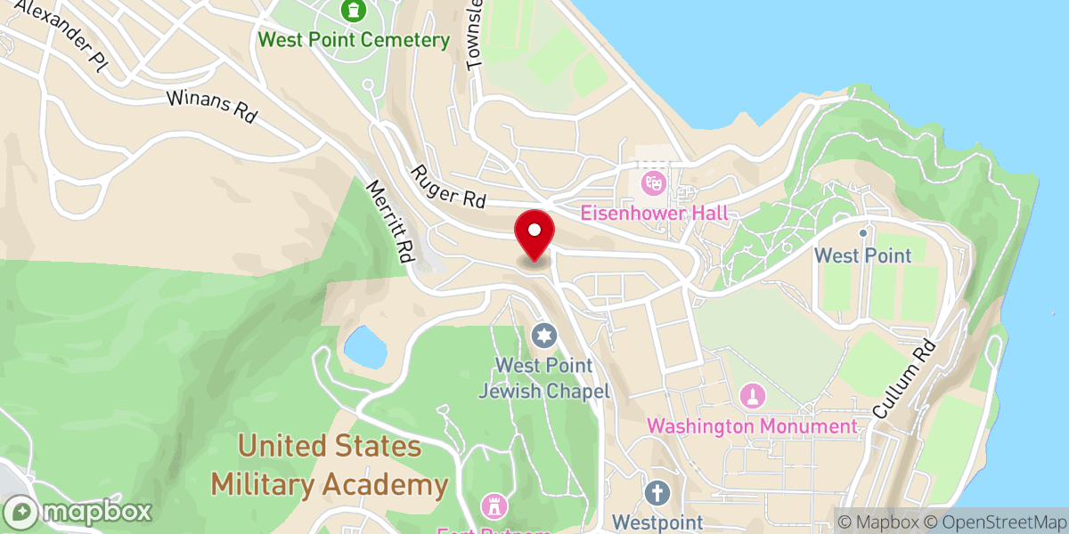 Map showing location of Most Holy Trinity Catholic Chapel