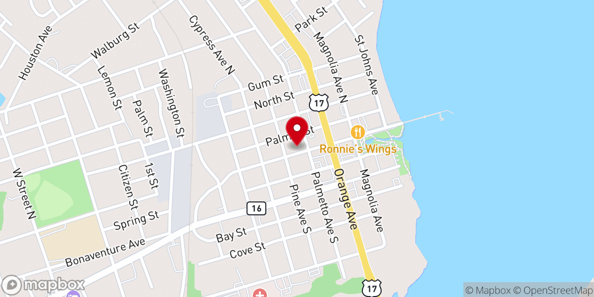 Map showing location of United Methodist Church