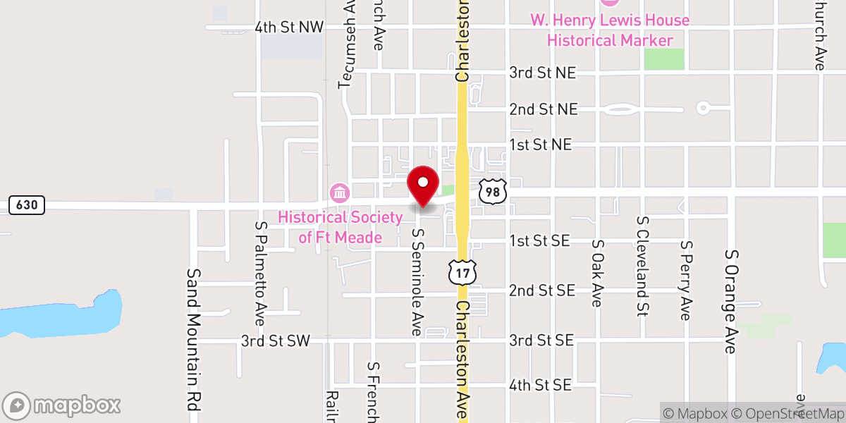 Map showing location of Food Distribution Center and Thrift Store - Help of Fort Meade