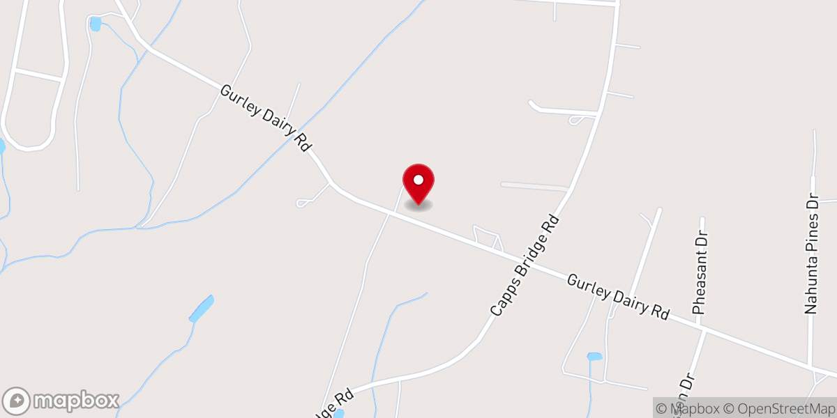 Map showing location of Pleasant Hill Free Will Baptist