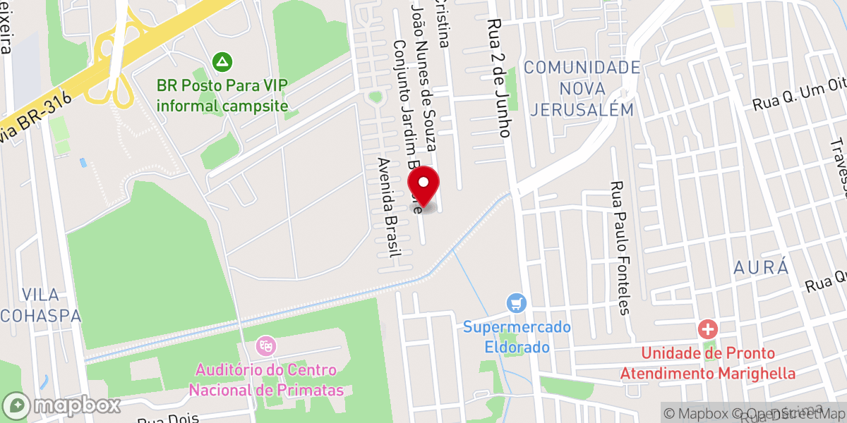 Map showing location of Capela Nossa Senhora do Perpétuo Socorro