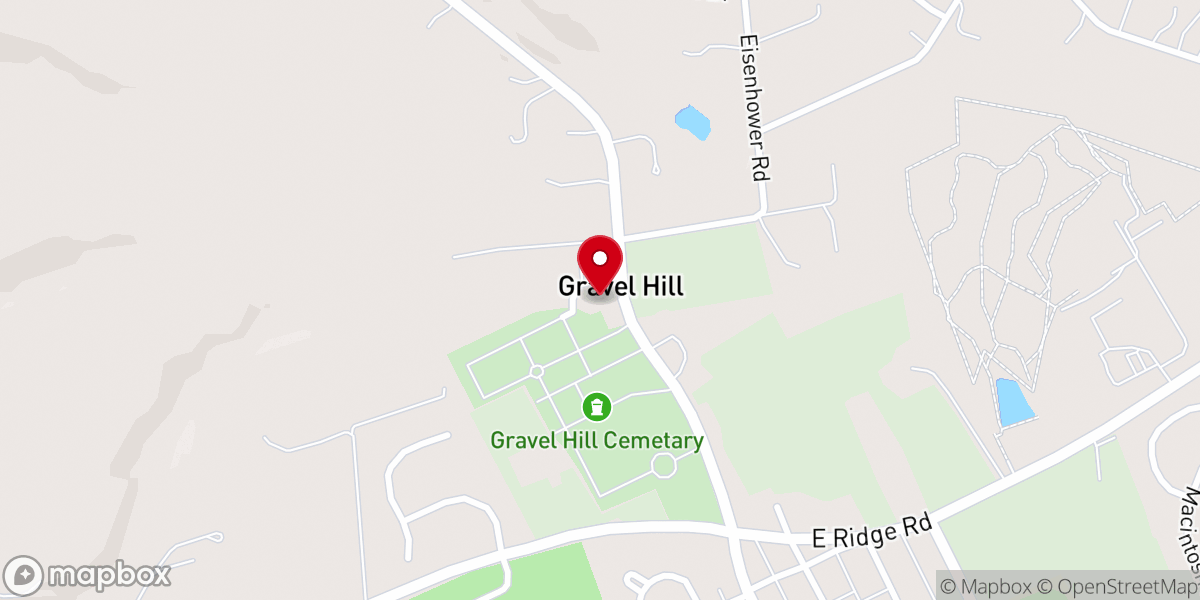 Map showing location of Gravel Hill United Methodist Church