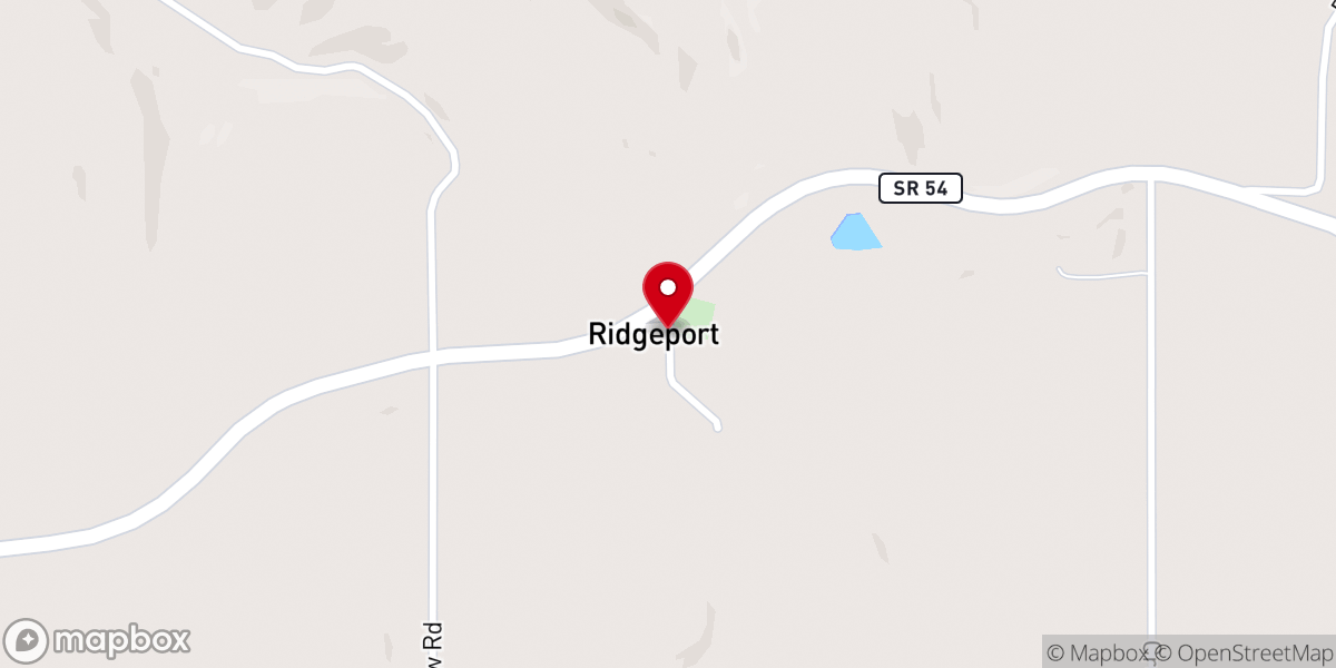 Map showing location of Ridgeport Church