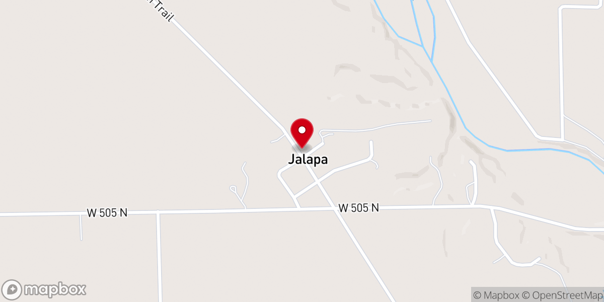Map showing location of Jalapa Chapel