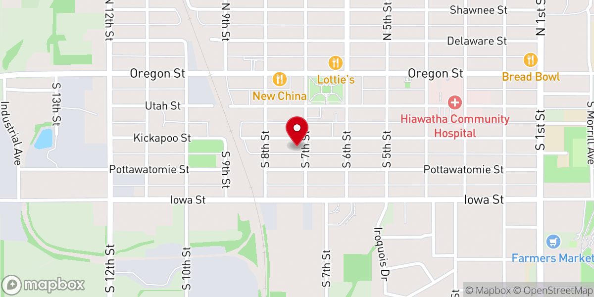 Map showing location of First Presbyterian Church