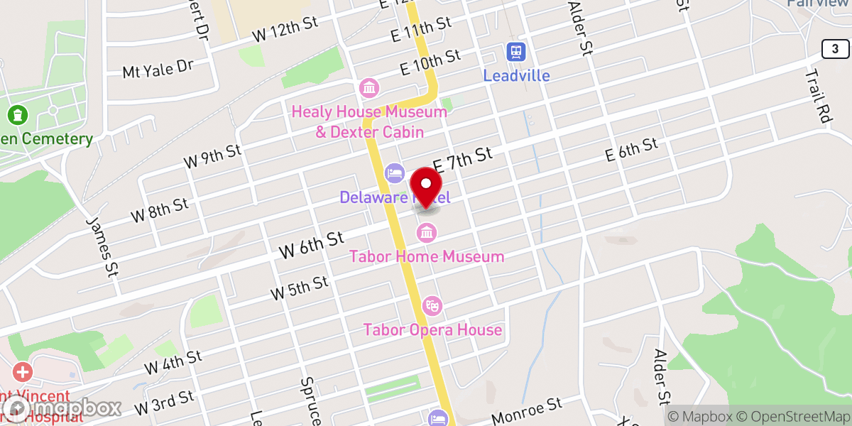 Map showing location of Cornerstone Church: Leadville Campus