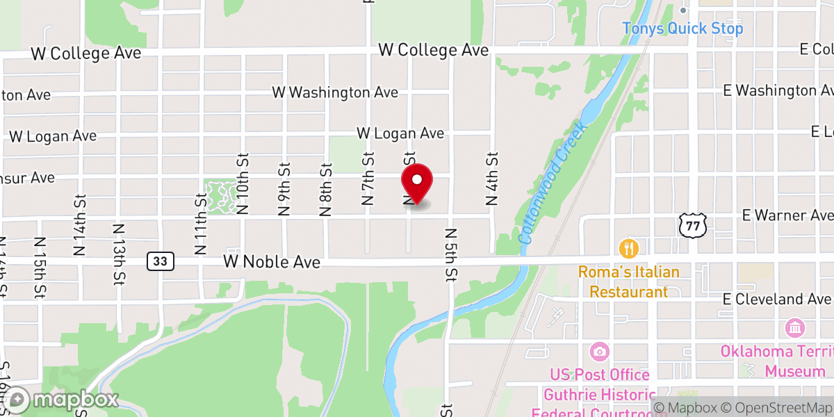 Map showing location of Grace Covenant Church