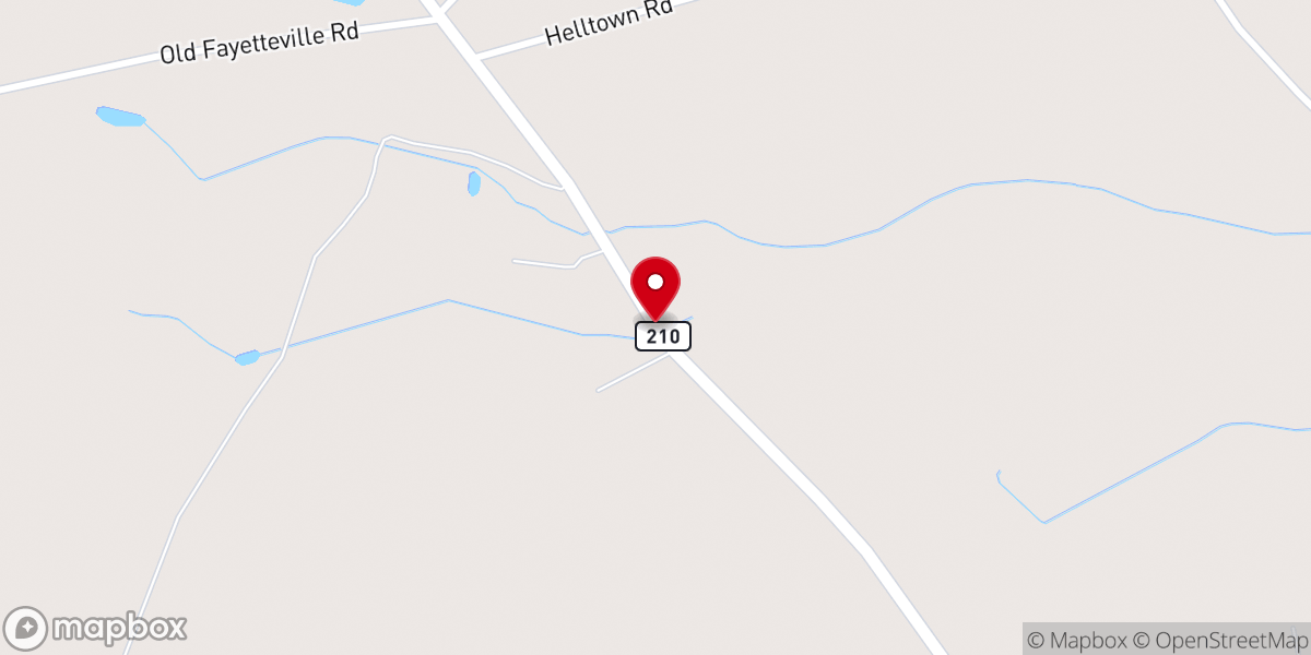 Map showing location of Cypress Creek Church