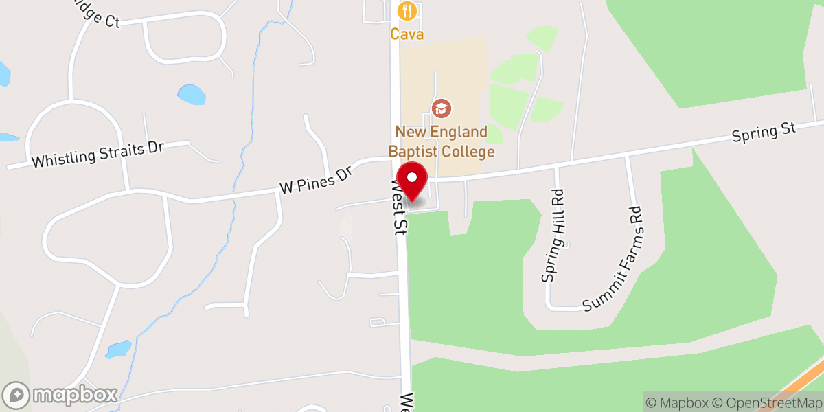 Map showing location of The Tabernacle Christian Church