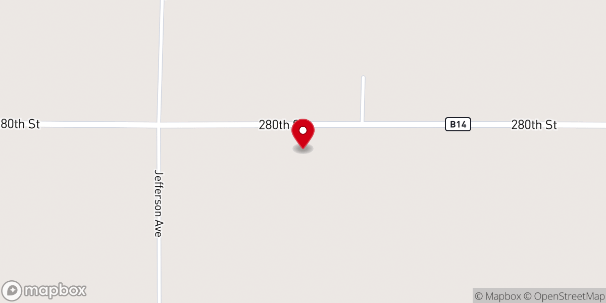 Map showing location of St John Lutheran Church