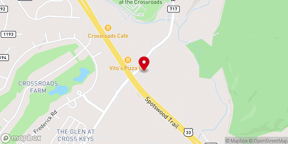 Map showing location of Massanutten Presbyterian Church - Food Distribution Center