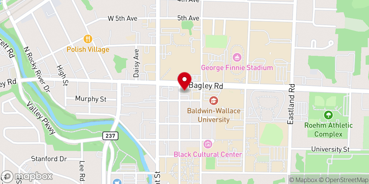 Map showing location of St Thomas Episcopal Church