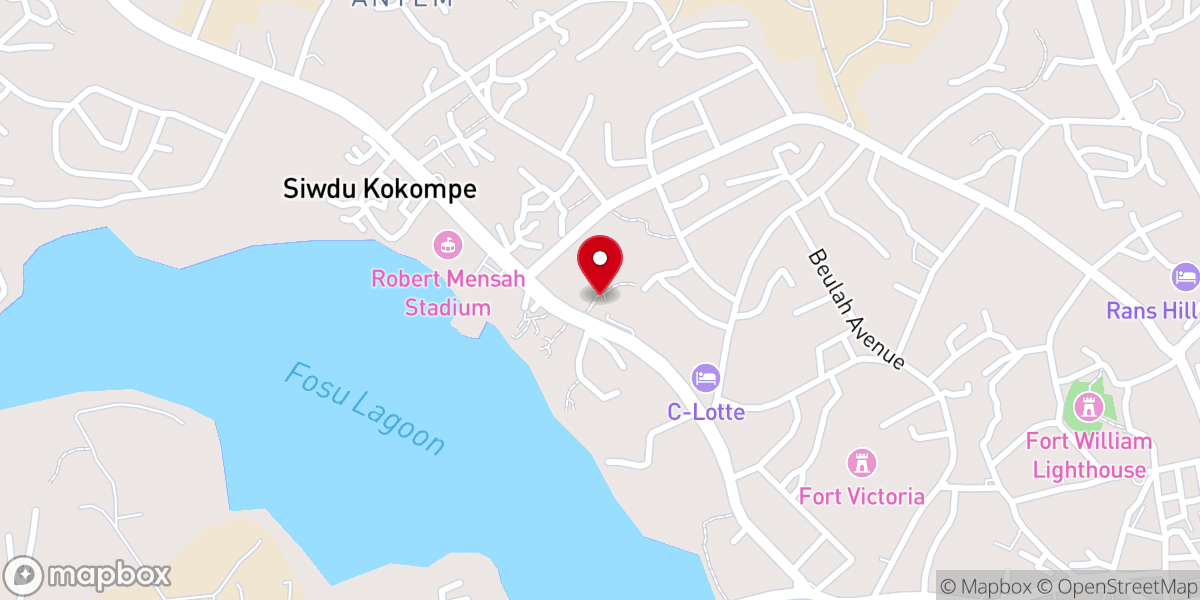 Map showing location of New Apostolic Church - Cape Coast Central