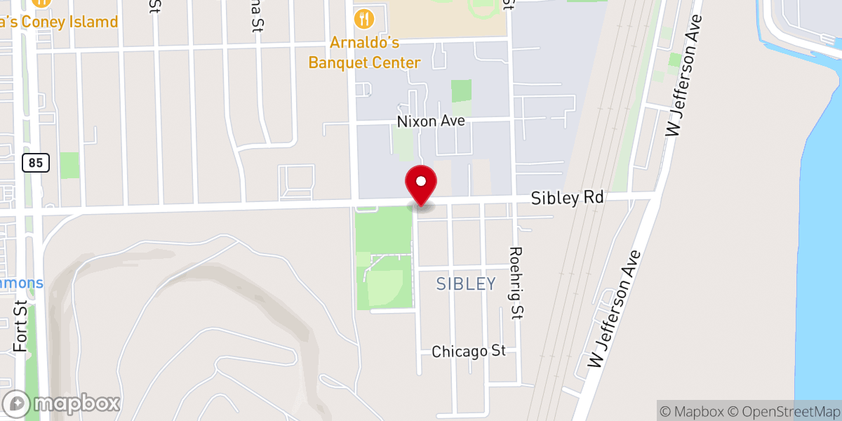 Map showing location of Christian Bible Church Trenton Michigan