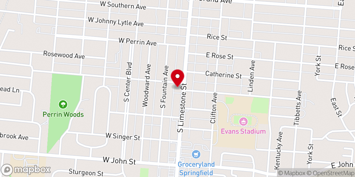 Map showing location of Southside Christian Fellowship Church