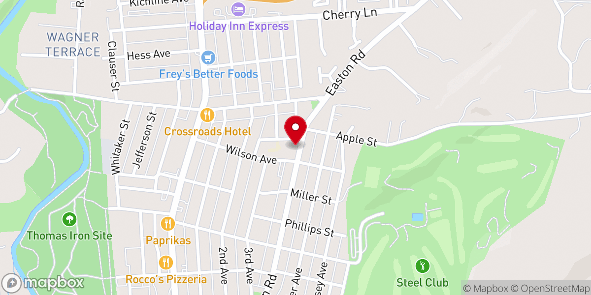 Map showing location of Saint Theresa Catholic Church
