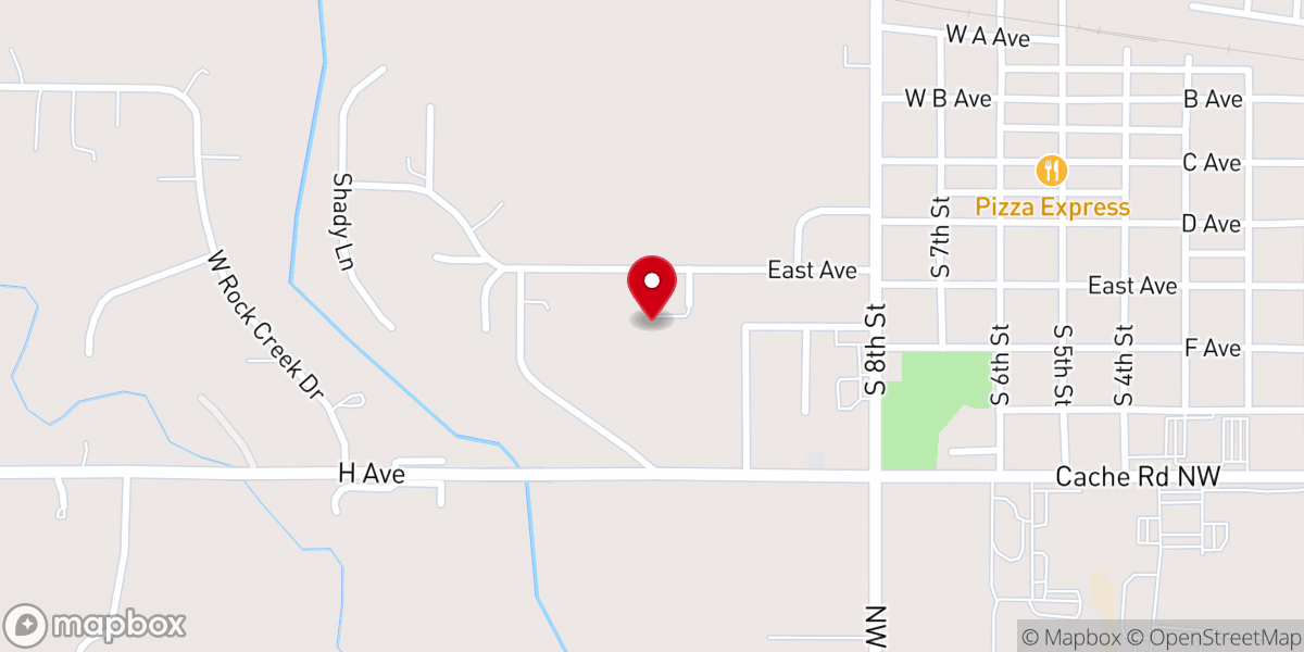 Map showing location of Pete Coffey Mennonite Church