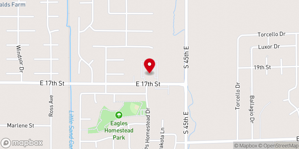 Map showing location of Ammon North Stake Center