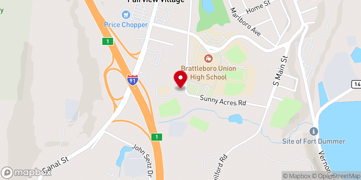 Map showing location of Calvary Chapel