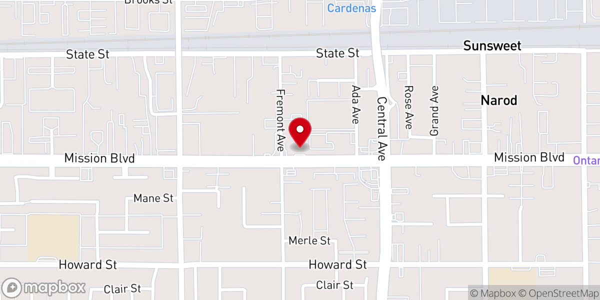 Map showing location of Ebenezer Christian Church