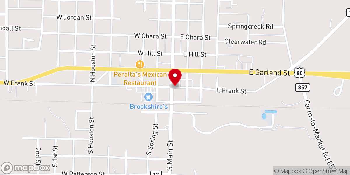 Map showing location of Grand Saline
