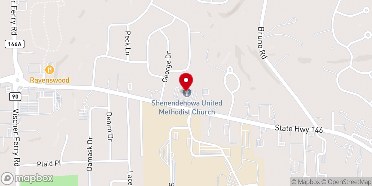 Map showing location of Shenendehowa United Methodist Church