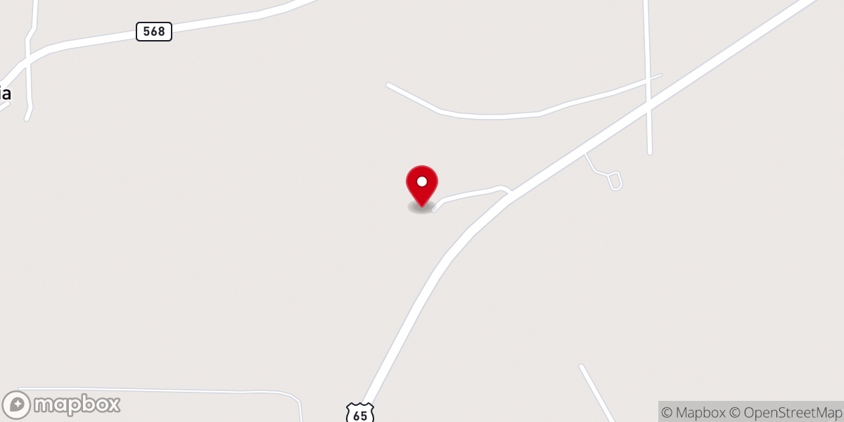 Map showing location of Mound Hedren Church