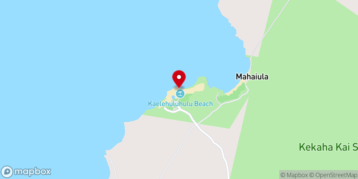 Map showing location of Kekaha Kai State Beach