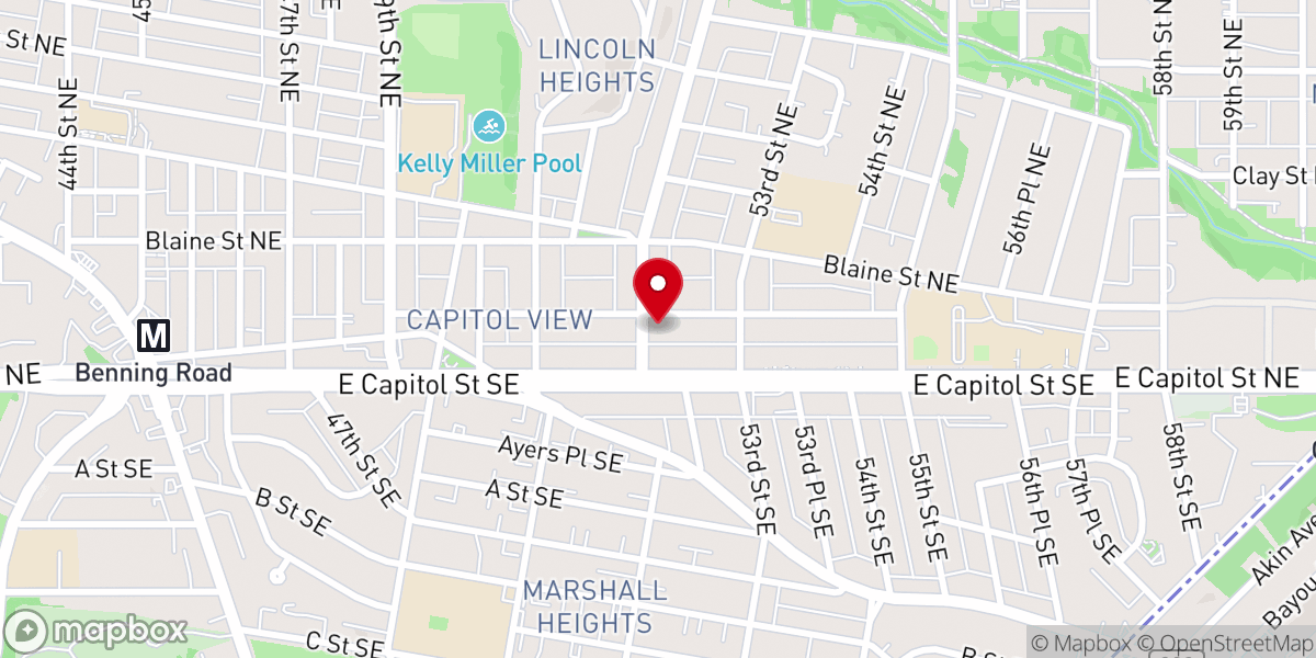 Map showing location of Capital View Baptist Church