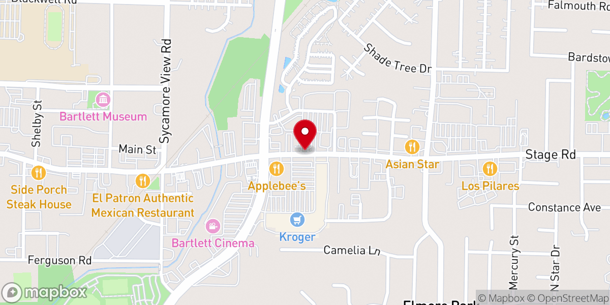 Map showing location of Calvary Chapel of Bartlett
