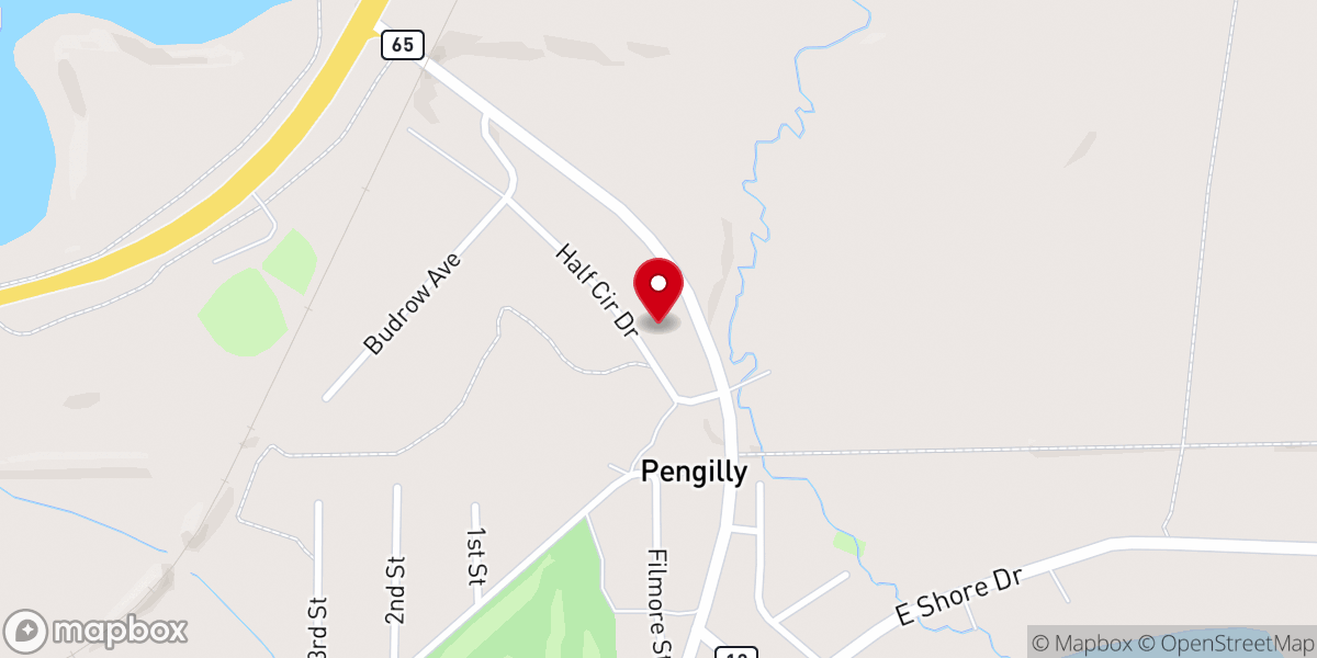 Map showing location of Cornerstone Church Pengilly