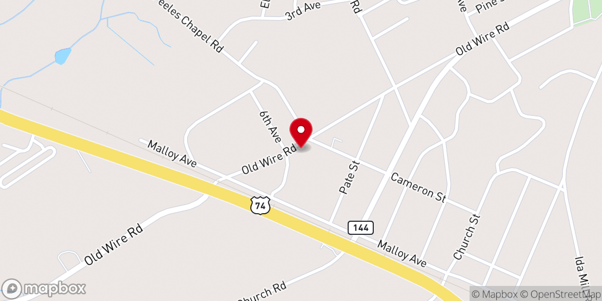 Map showing location of St Mary's AME Zion Church