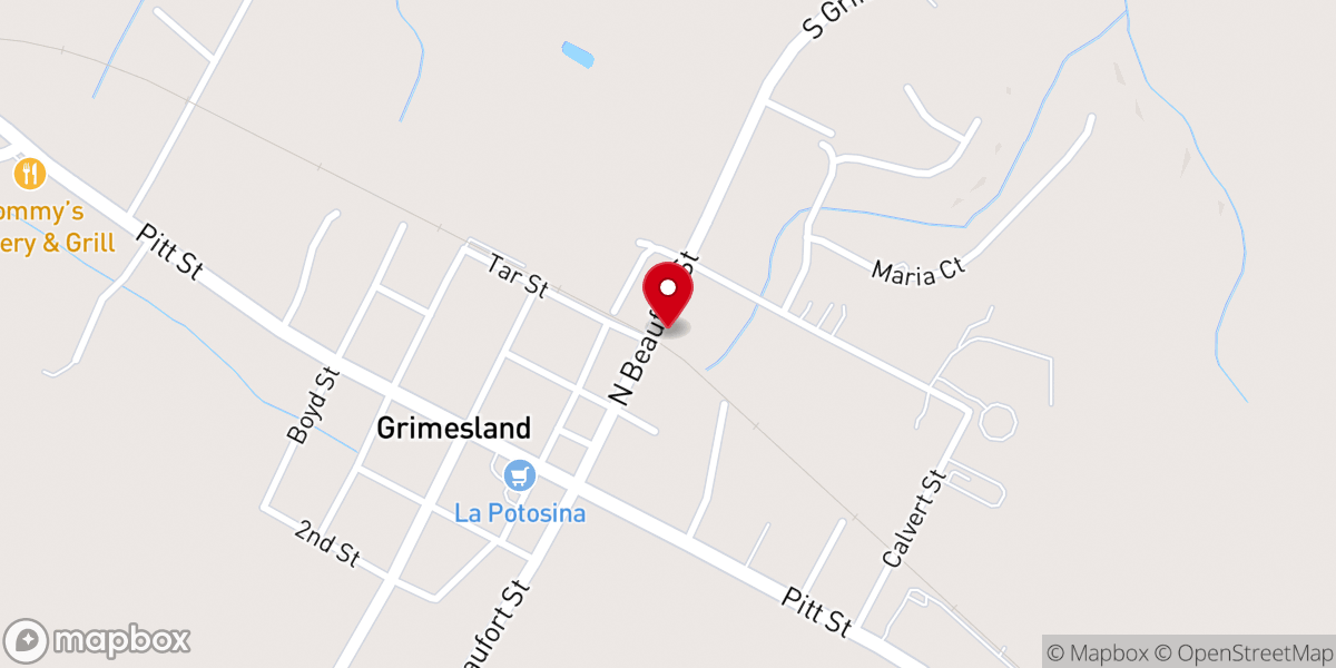 Map showing location of Greater New Birth Holiness Church