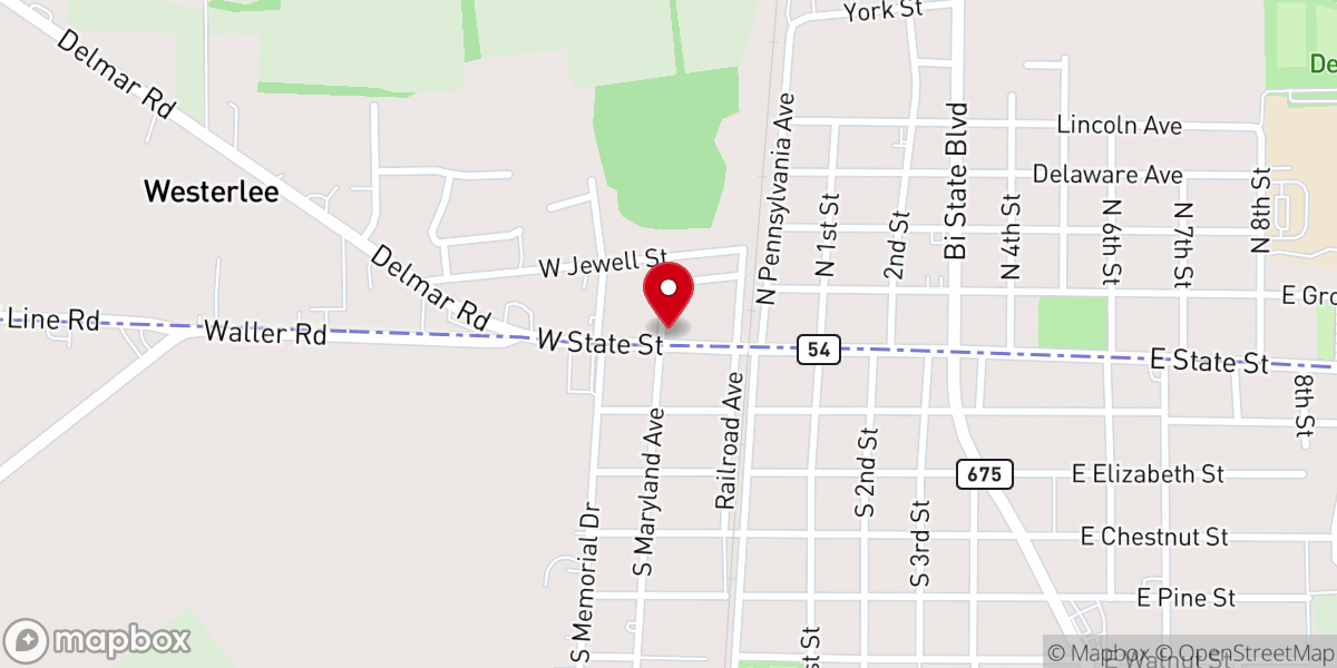 Map showing location of Bethel COGIC