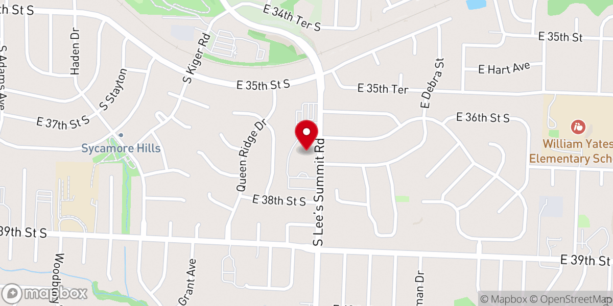 Map showing location of St. Mark Catholic Church