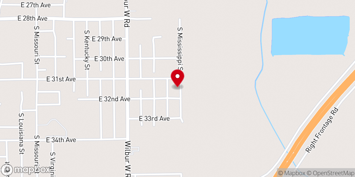 Map showing location of Elm Grove Baptist Church