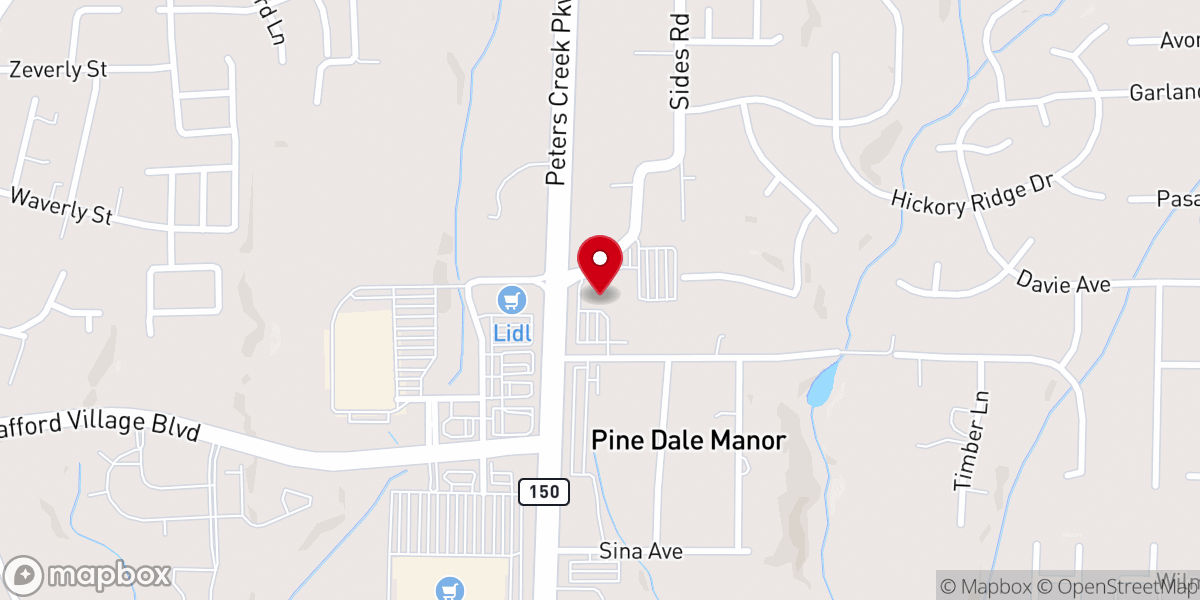 Map showing location of Grace Baptist Church