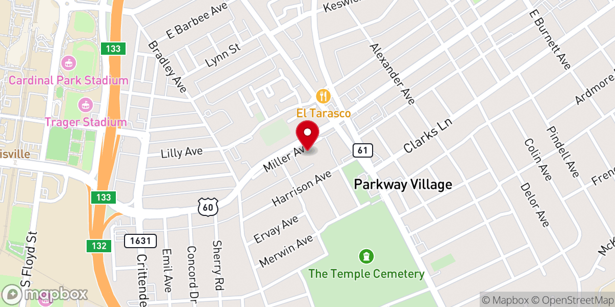 Map showing location of Our Mother of Sorrows