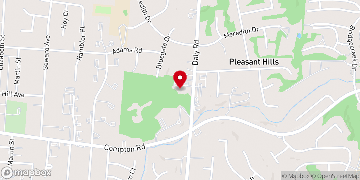 Map showing location of Church of God at Cincinnati Association