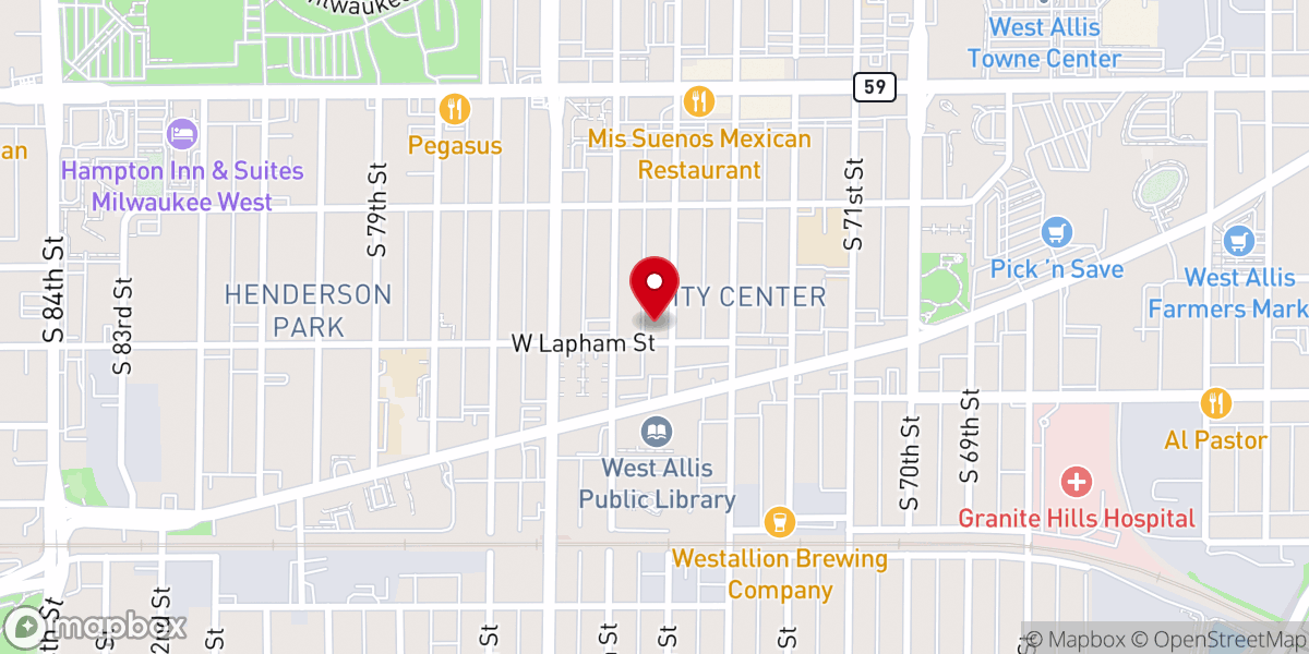 Map showing location of First Lutheran Church