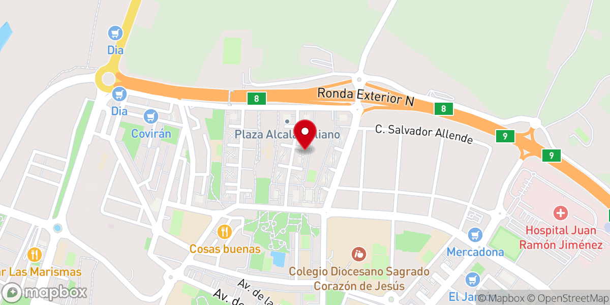 Map showing location of Iglesia Evangélica Presbiteriana